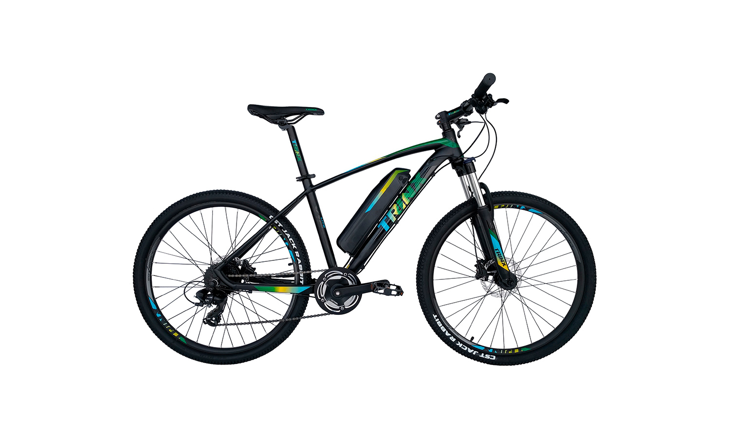 Фотография Велосипед Trinx X1E 26" (2019) 2019 Черно-зеленый